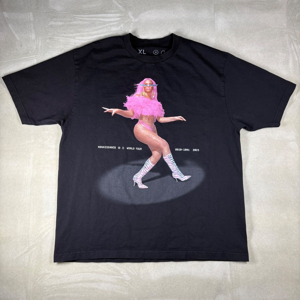 Beyonce Renaissance World Tour 2023 T-Shirt Mens XL Black Year of Renaissance